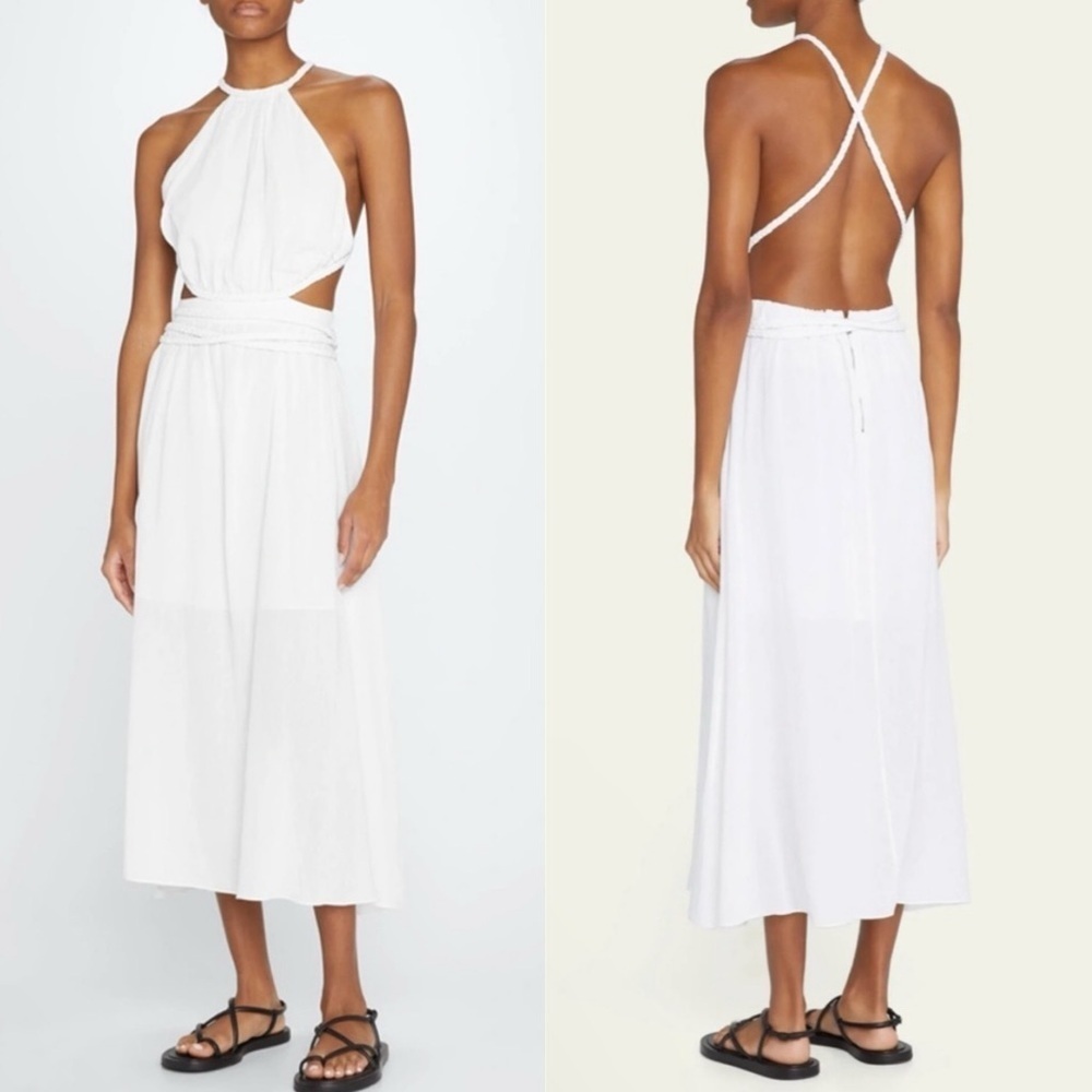 Alice + Olivia White Midi Dress